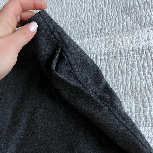 Charcoal Gray Wool Wilfred Mini Skirt with Pockets - Picture 4 of 5